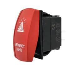 Emergency Light On/Off Red Rocker Switch 4-Pin Laser Etch For UTV Polaris RZR XP Can-Am YXZ Trucks RV Golf Carts Boats -Oz c2 15690.1686420771