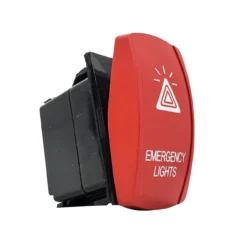 Emergency Light On/Off Red Rocker Switch 4-Pin Laser Etch For UTV Polaris RZR XP Can-Am YXZ Trucks RV Golf Carts Boats -Oz c4 38435.1686420726