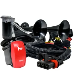 Air Horn Dual Trumpet With Power Bus Bar Plug Wiring Harness Kit Compatible With Polaris Pulse Power Bus Bar RZR Pro Ranger Crew XP 2018-2023 -Oz c4 97327.1694129181