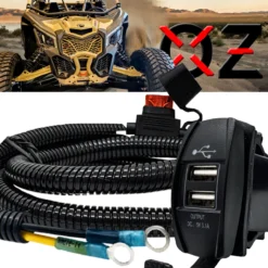 Dual USB Port Fast Charger Outlet Power Busbar Distribution Block Wire Harness Compatible With Can-Am Maverick X3 RS Turbo Commander Defender -Oz c 29959.1683590264