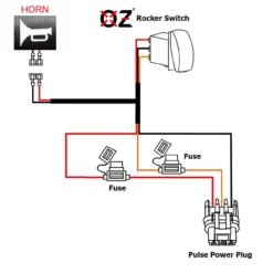5ft. Power Bus Bar Plug Wire Harness Kit For HORN Compatible With Pulse Power Busbar Polaris RZR Pro Ranger Crew XP 2018-2023 -Oz d 37185.1683316426