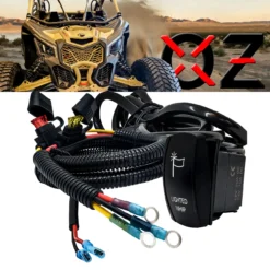 15 Ft. Power Busbar Distribution Block Wire Harness Kit With On/Off WHIP Lights Rocker Switch Compatible With 2018-2023 Can-Am Maverick X3 Max RS Turbo RR Sport Trail Defender