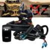 10 Ft. Power Busbar Distribution Block Wire Harness Kit With Momentary On/Off Horn Rocker Switch Compatible With 2018-2023 Can-Am Maverick X3 Max RS Turbo RR Sport Trail Defender
