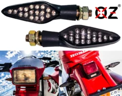 Motorcycle Turn Signal Amber LED Light Dual Intensity Smoke Lens 12 Volts Universal Blinker