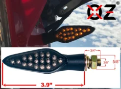 2 Pair Motorcycle Front & Rear Turn Signal Amber LED Light Dual Intensity Smoke Lens 12 Volts Universal Blinker -Oz dtsa 60552.1505356847