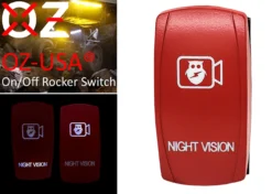 Night Vision On/Off Rocker Switch 4-Pin Laser Etch Red Plate For UTV Polaris RZR XP Can-Am Yamaha YXZ Truck RV -Oz e3 91801.1686432132