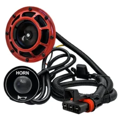 5" Hella Disc Horn With Floor-Mount Step-On Switch & Power Bus Bar Plug Wire Harness Compatible With Pulse Busbar Polaris RZR Pro Ranger Crew XP 2018-2023 -Oz e 06583.1692331140