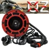 5" Hella Disc Horn With Floor-Mount Step-On Switch & Power Bus Bar Plug Wire Harness Compatible With Pulse Busbar Polaris RZR Pro Ranger Crew XP 2018-2023