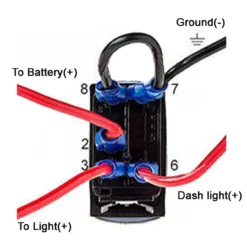 HORN On/Off Momentary Rocker Switch 5-Pin Laser Etch Blue LED For UTV Polaris RZR XP Can-Am Truck RV -Oz f 59622.1642468156