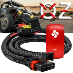 FAN On/Off Red Rocker Switch With Power Busbar Plug Harness Compatible With Polaris Pulse Power Busbar RZR Pro Ranger Crew XP 2018-2023 -Oz fan 1 34362.1692918030