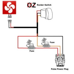 Pulse Power Bus Bar Plug & Play Wire Harness With FAN On/Off Red Rocker Switch Compatible With 2024 Polaris XPEDITION XP ADV Ultimate Northstar Premium -Oz fan wire diagram rzr 13726.1696454006
