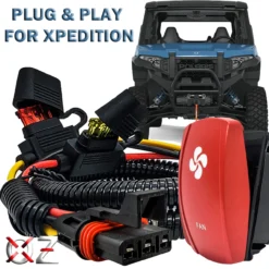 Pulse Power Bus Bar Plug & Play Wire Harness With FAN On/Off Red Rocker Switch Compatible With 2024 Polaris XPEDITION XP ADV Ultimate Northstar Premium -Oz fan2 1 29425.1696457113