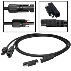 4' AWG #10 Cable Wire SAE Plug Reverse Polarity Adapter To DC Power MC4 Solar Panel For Airstream Trailer RV -Oz g 85897.1690584840