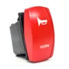 HORN Red Plate Momentary On/Off Rocker Switch 4-Pin For UTV Polaris RZR XP Can-Am YXZ Trucks RV Marine Vessels