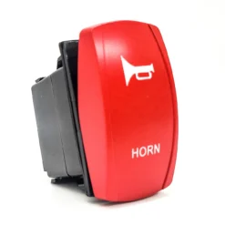 HORN Red Plate Momentary On/Off Rocker Switch 4-Pin For UTV Polaris RZR XP Can-Am YXZ Trucks RV Marine Vessels