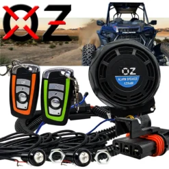 Pulse Power Bus Bar Plug Wireless Remote Control Anti-Theft Alarm System Red LED Bolt Beam Compatible With Polaris RZR Pro Ranger Crew XP 2018-2023