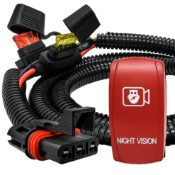 Pulse Power Bus Bar Plug Wire Harness With Night Vision On/Off Red Rocker Switch Compatible With 2024 Polaris XPEDITION XP ADV -Oz nv4 15560.1696463748
