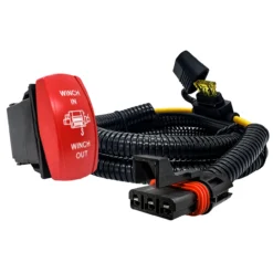 WINCH In/Out Momentary Red Rocker Switch With Power Busbar Plug Harness Compatible With Polaris Pulse Power Busbar RZR Pro Ranger Crew XP 2018-2023 -Oz wio 4 03979.1693002340