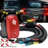FAN On/Off Red Rocker Switch With Power Distribution Block Wire Harness Compatible With 2018-2023 Can-Am Maverick X3 Max RS Turbo RR Sport Trail Defender