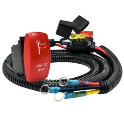 Lighted Whip On/Off Red Rocker Switch With Power Distribution Block Wire Harness Compatible With 2018-2023 Can-Am Maverick X3 Max RS Turbo RR Sport Trail Defender -Oz x lw 2 74488.1693008499