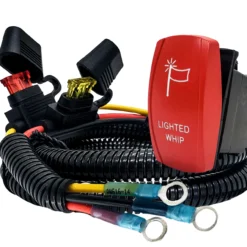Lighted Whip On/Off Red Rocker Switch With Power Distribution Block Wire Harness Compatible With 2018-2023 Can-Am Maverick X3 Max RS Turbo RR Sport Trail Defender -Oz x lw 3 81820.1693008516