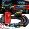 Lighted Whip On/Off Red Rocker Switch With Power Distribution Block Wire Harness Compatible With 2018-2023 Can-Am Maverick X3 Max RS Turbo RR Sport Trail Defender