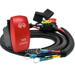 SIDE LIGHTS On/Off Red Rocker Switch With Power Distribution Block Wire Harness Compatible With 2018-2023 Can-Am Maverick X3 Max RS Turbo RR Sport Trail Defender -Oz x sdl 2 37762.1693007407