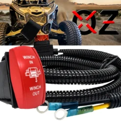 Winch In/Out Red Rocker Switch With Power Bus Bar Distribution Block Wire Harness Compatible With 2018-2023 Can-Am Maverick X3 Max RS Turbo RR Sport Trail Defender -Oz x wio 1 00151.1693083934