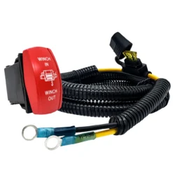 Winch In/Out Red Rocker Switch With Power Bus Bar Distribution Block Wire Harness Compatible With 2018-2023 Can-Am Maverick X3 Max RS Turbo RR Sport Trail Defender -Oz x wio 2 60133.1693432218