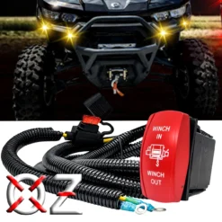Winch In/Out Red Rocker Switch With Power Bus Bar Distribution Block Wire Harness Compatible With 2018-2023 Can-Am Maverick X3 Max RS Turbo RR Sport Trail Defender -Oz x wio 6 34098.1693432210