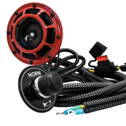5" Hella Disc Horn With Floor-Mount Step-On Switch & Power Busbar Distribution Block Wire Harness Compatible With 2018-2023 Can-Am Maverick X3 Max RS Turbo RR, Sport, Trail, Commander And Defender. -Oz x3 2 84558.1692314037