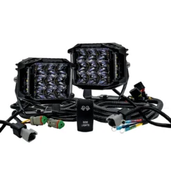 5" Pillar Mount 120W Side Emitting LED Lights 180° Beam Pattern With Power Busbar Wire Harness Kit Compatible With 2018-2023 Can-Am Maverick X3 Max RS Turbo RR Sport Trail Defender -Oz x3 3 36247.1701382749