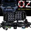 5" Pillar Mount 120W Side Emitting LED Lights 180° Beam Pattern With Power Busbar Wire Harness Kit Compatible With 2018-2023 Can-Am Maverick X3 Max RS Turbo RR Sport Trail Defender