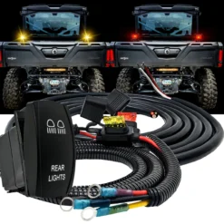 10ft. Power Bus Bar Distribution Block 3-Wire Harness Kit For Dual Function Rear Lights Compatible With 2018-2023 Can-Am Maverick X3 Max RS Turbo RR Sport Trail Defender -Oz x3 brls 1 36663.1702594357