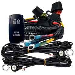 5/8 Inch Red LED 22mm Bolt Beam Rear Chase Light With Power Busbar Wire Harness Kit Compatible With 2018-2023 Can-Am Maverick X3 Max RS Turbo RR Sport Trail Defender -Oz x3 32637.1688167873