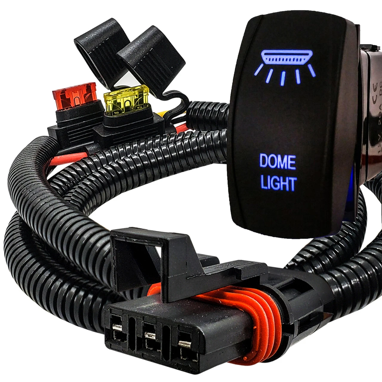 Power Bus Bar Plug Wire Kit With On/Off Rocker Switch For DOME Lights Compatible With Polaris Pulse Power Busbar RZR Pro Ranger Crew XP 2018-2023 6 Power Bus Bar Plug Wire Kit With On/Off Rocker Switch For DOME Lights Compatible With Polaris Pulse Power Busbar RZR Pro Ranger Crew XP 2018-2023 - Image 6