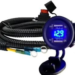 Round Voltage Meter Dual USB Port Blue LED With Power Bus Bar Distribution Block Wire Harness Compatible With Can-Am Maverick X3 RS Turbo Commander Defender 8 Round Voltage Meter Dual USB Port Blue LED With Power Bus Bar Distribution Block Wire Harness Compatible With Can-Am Maverick X3 RS Turbo Commander Defender -Oz xy 4 42942.1693521275