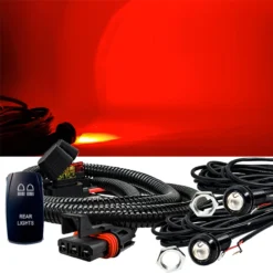 5/8 Inch Red LED 22mm Bolt Beam Rear Chase Light With Pulse Power Busbar Plug Wire Harness Compatible With Polaris Pulse Power Busbar RZR Pro Ranger Crew XP 2018-2023 -Oz y1 21470.1688167525