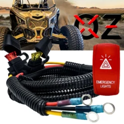 Power Busbar Distribution Block Wire Harness With On/Off Emergency Light Rocker Switch Compatible With 2018-2023 Can-Am Maverick X3 Max RS Turbo RR Sport Trail Defender -Oz y3 54636.1693090863