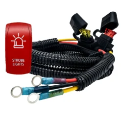 Power Busbar Distribution Block Wire Harness With On/Off Strobe Lights Rocker Switch Compatible With 2018-2023 Can-Am Maverick X3 Max RS Turbo RR Sport Trail Defender -Oz z3 39176.1687906992