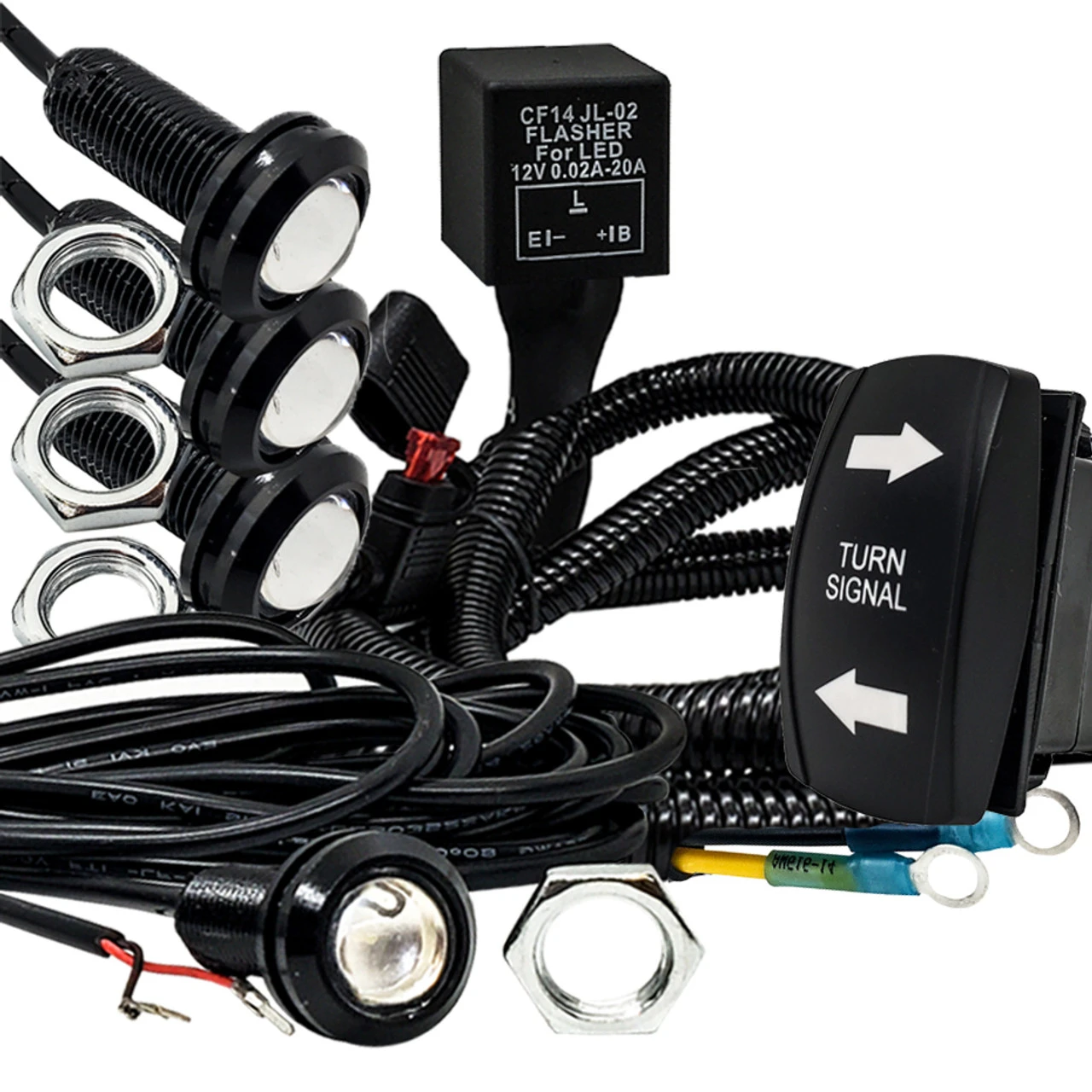 Amber & Red LED Turn Signal Kit Plug & Play Power Bus Bar Distribution Block Compatible With 2018-2023 Can-Am Maverick X3 Max RS Turbo RR Sport Trail Defender 6 Amber & Red LED Turn Signal Kit Plug & Play Power Bus Bar Distribution Block Compatible With 2018-2023 Can-Am Maverick X3 Max RS Turbo RR Sport Trail Defender - Image 6